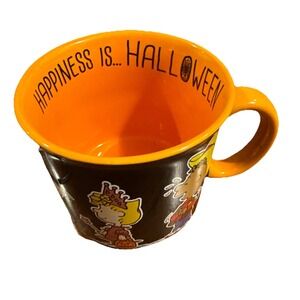 Peanuts Coffee Cup Mug Stoneware Snoopy‎ Costume Large Black 16 oz Halloween New